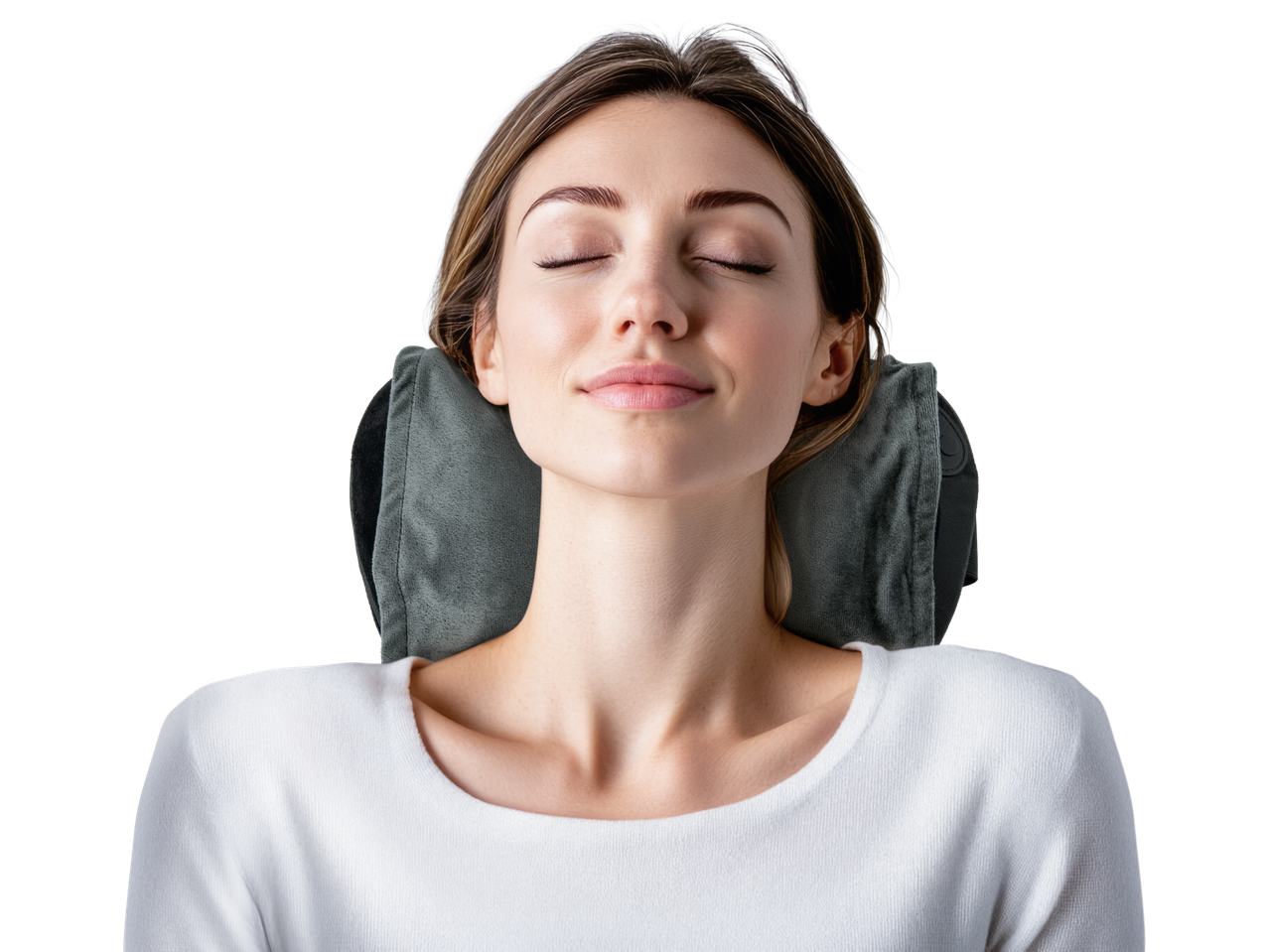 Žena se opušta sa SENSIPLAST® Shiatsu masažnim jastukom