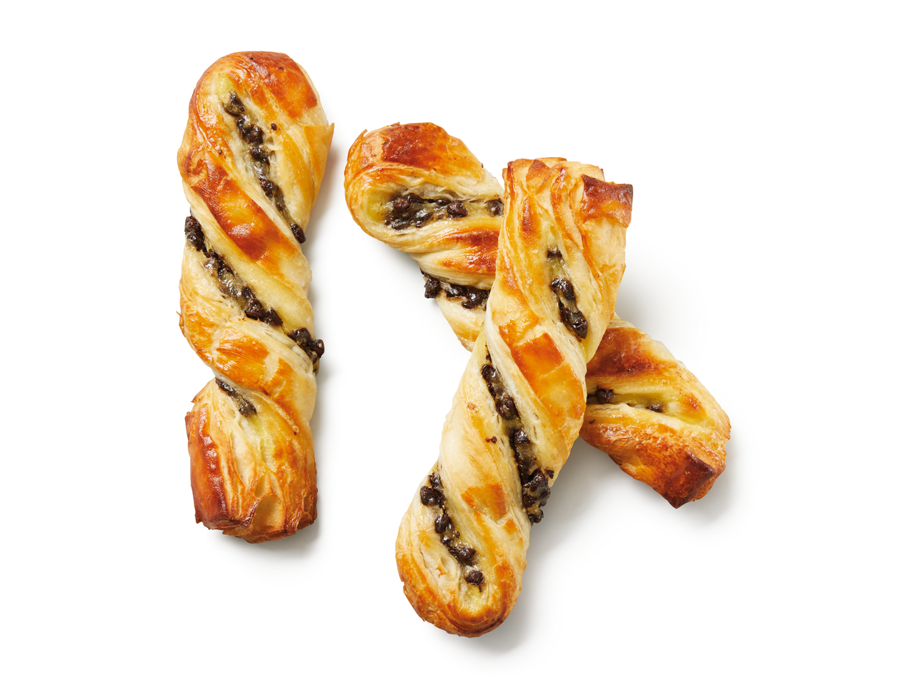 Три шоколадови сладки с тесто.