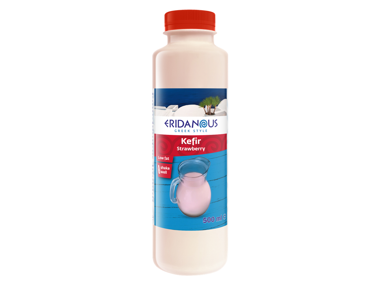 Eridanus Kreeka stiilis maasikakefir, 500 ml pudel.