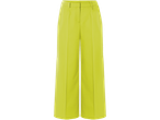 Calças largas, cor limão.