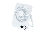 Valge TRONIC miniventilaator resti ja reguleerimisnupuga.