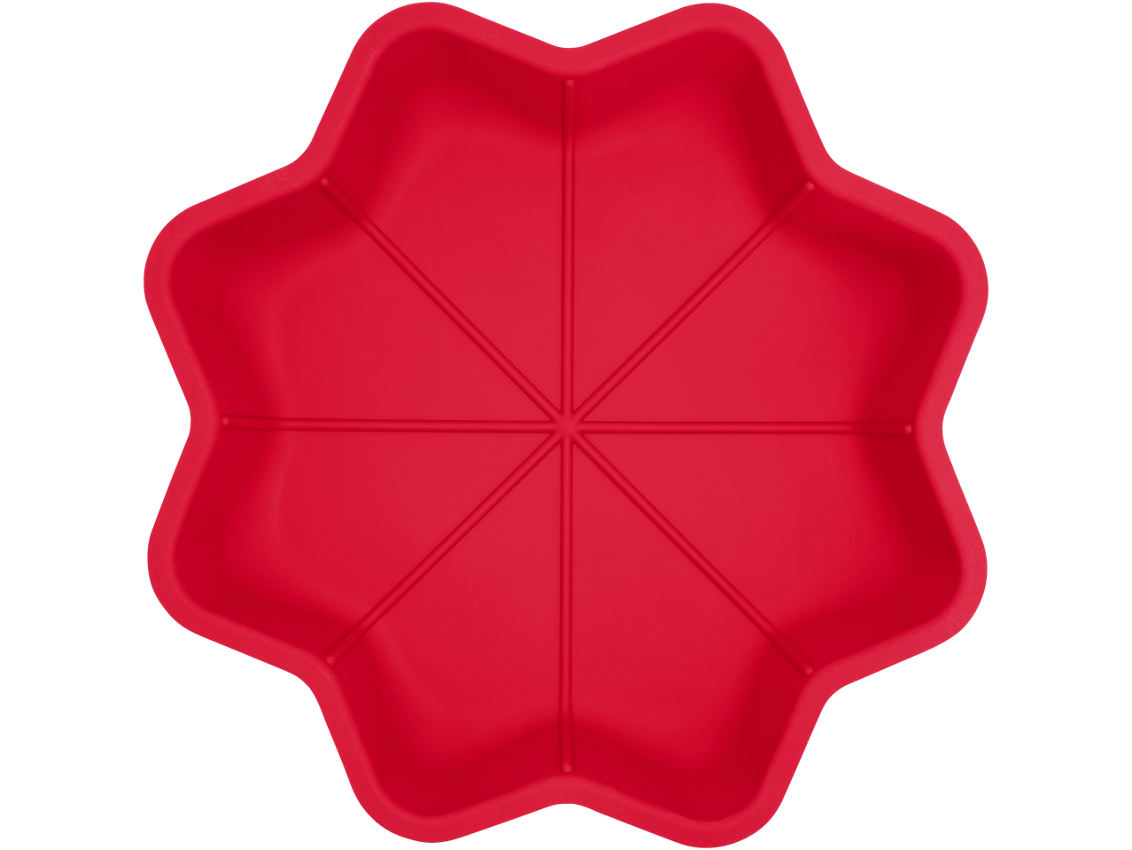 Sarkana Silvercrest® silikona forma kūkām vai konfektēm zieda formā.