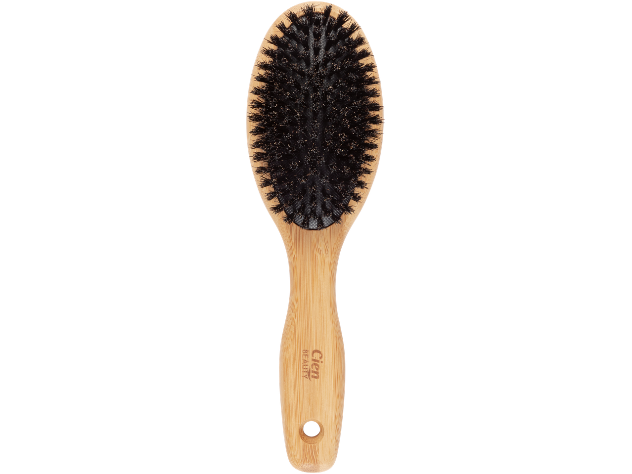 Spazzola per capelli ovale Cien Beauty con setole naturali.