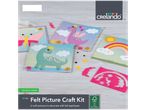 Κιτ χειροτεχνίας Crelado Felt Picture με σχέδια δεινοσαύρων και πεταλούδων.