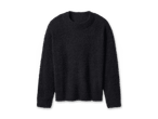 Schwarzer, flauschiger Pullover