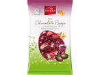 Favorina donkere chocolade-eieren met Crème de Cassis en zwarte bessenlikeur.
