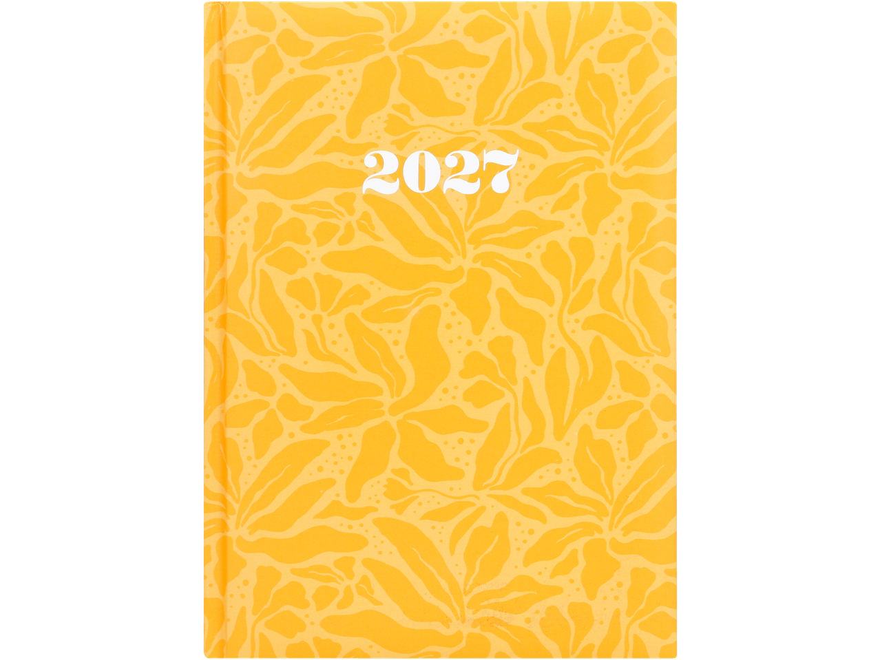 Crelando Planner 2027 with a yellow floral pattern cover