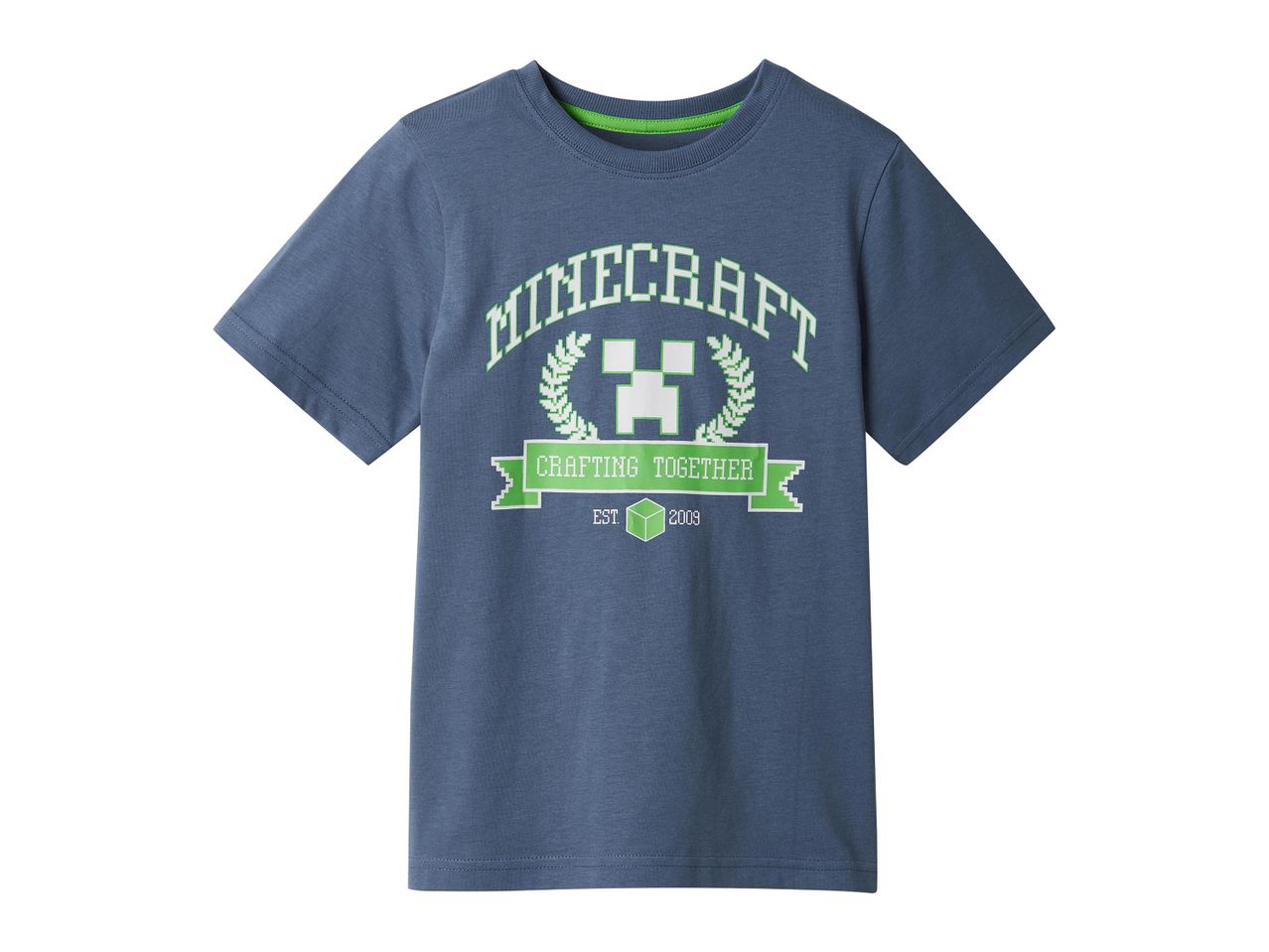 Fiúknak való Minecraft mintás kék póló.