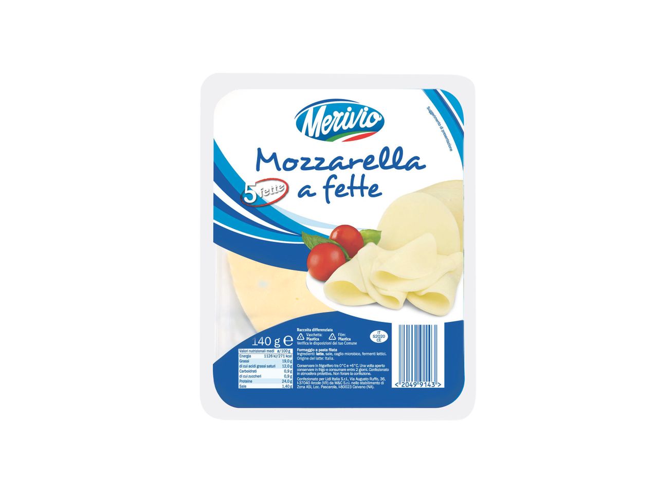 Go to full screen view: Sliced Mozzarella - Image 1