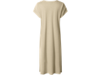 Vestido bege de manga curta para mulher