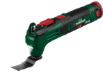 Zöld és fekete multifunkciós oszcilláló szerszám vágókéssel.