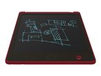 Black and white drawing tablet with a red frame.