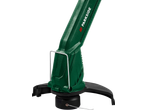 Parkside 20 V cordless grass trimmer with cutting head and line guard.