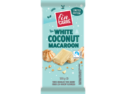 Kokosinių makarunų skonio baltasis šokoladas