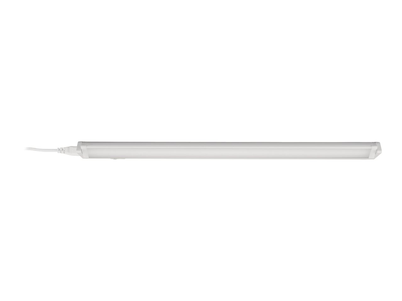 A white LED light bar with a power cord extending from one end