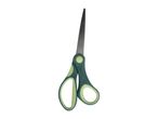 Green and gray Crelando scissors isolated on white background.