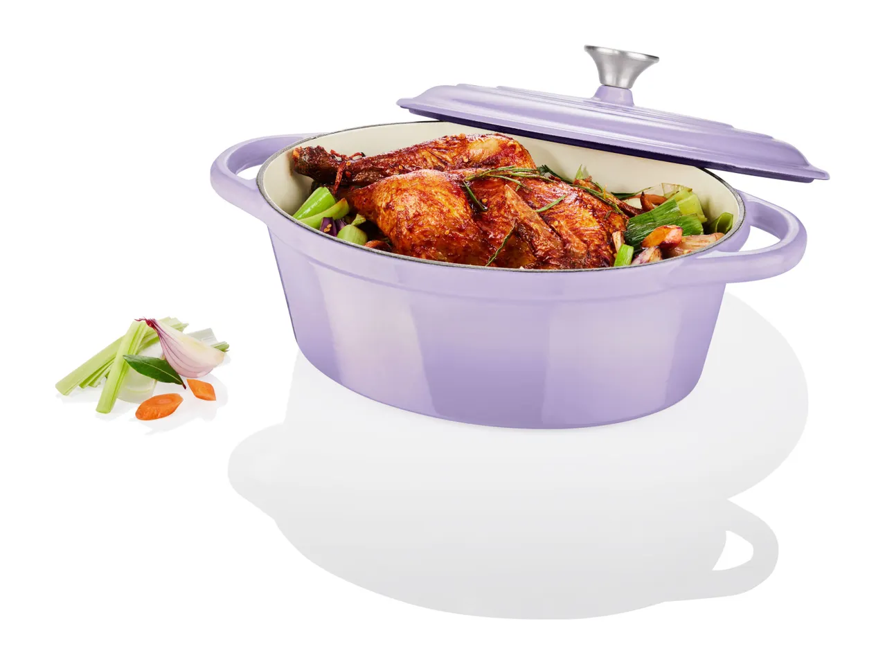 Go to full screen view: Livarno Home 4.7L Cast Iron Casserole Dish - Image 5