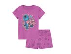 Purple girls' pajama set featuring a Stitch design.