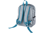 Mochila infantil cinza com estampa do Mickey Mouse.