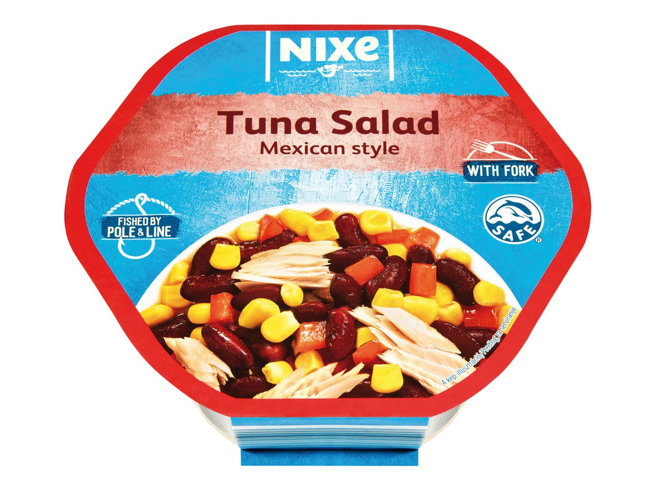 Nixé mexikói stílusú tonhal saláta kukoricával és babbal.