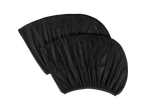 Two black car window sun shades