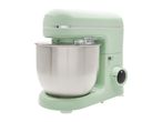 A light green SilverCrest stand mixer with a stainless steel bowl on a white background.