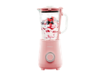 Liquidificador rosa SILVERCREST com bagas e iogurte no jarro.