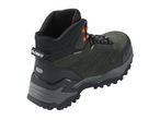 Crivit men's waterproof hiking boots in dark green with orange accents