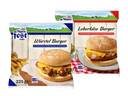 Alpenfest Würstel-/Leberkäse-Burger