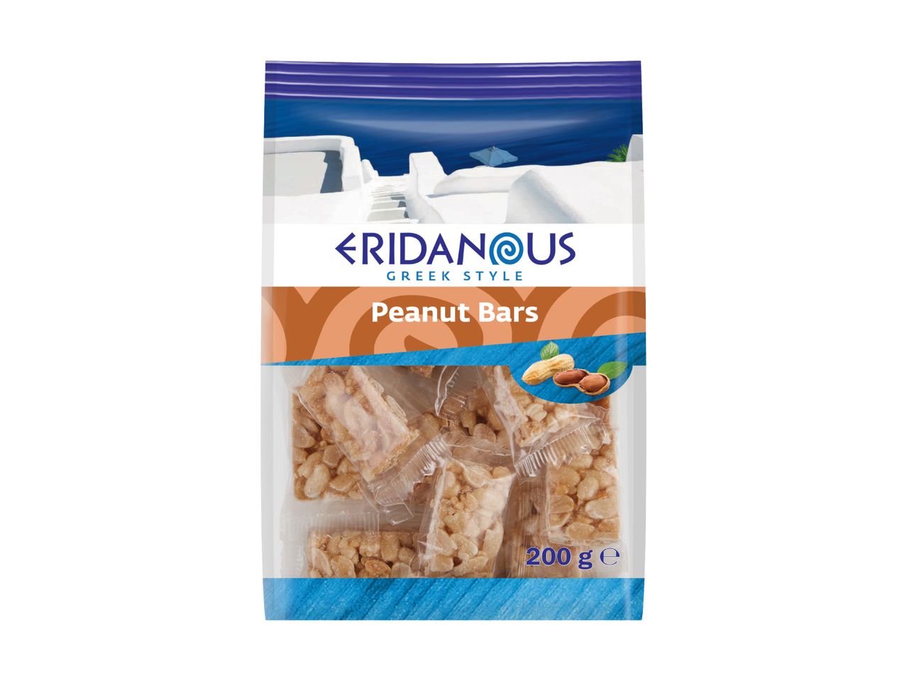 Eridanous Greek Peanut Bars in a package.
