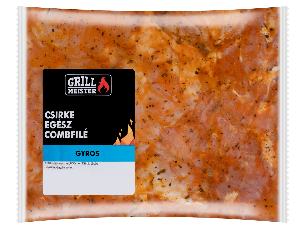 Grill Meister marinált csirkemellfilé, grillezésre kész.