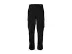 Men's black cargo trousers with side pockets