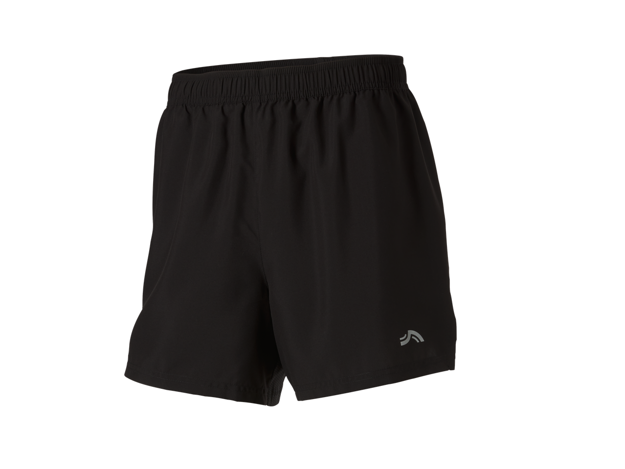 Melni CRIVIT funkcionālie šorti ar elastīgu jostasvietu un logotipu.