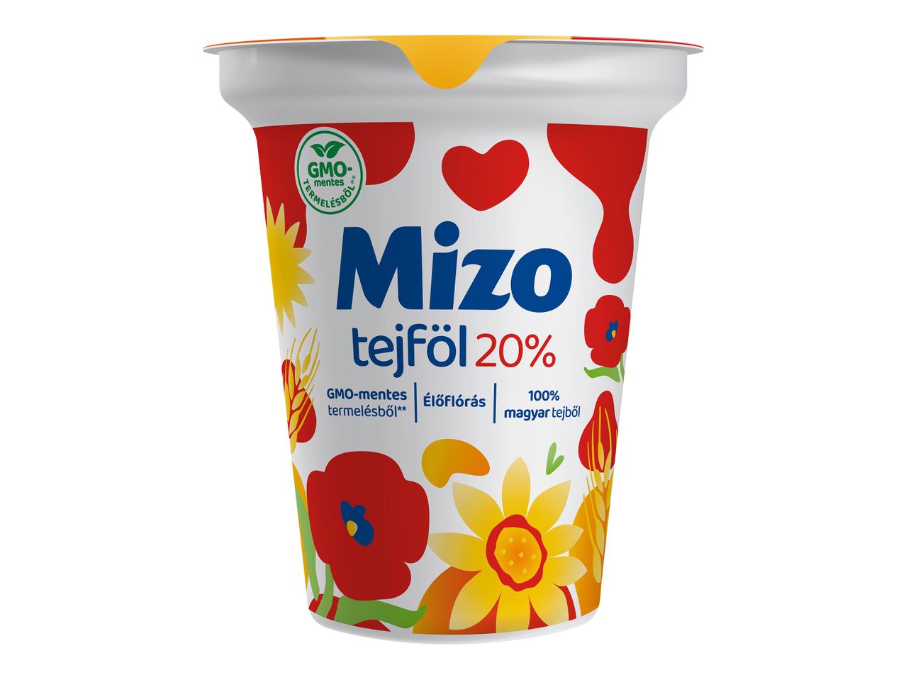 Mizo 20%-os tejföl, GMO-mentes, magyar tejből.