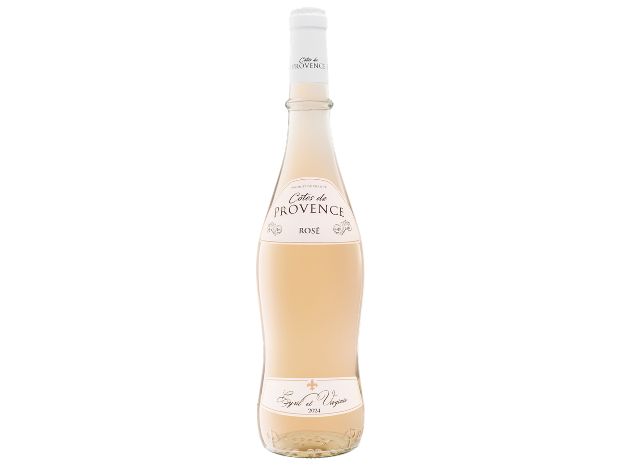 Bouteille de vin rosé Côtes de Provence, France