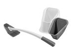 Toilet brush with silicone bristles and holder set