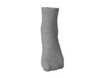 Single grey sock with a ribbed cuff