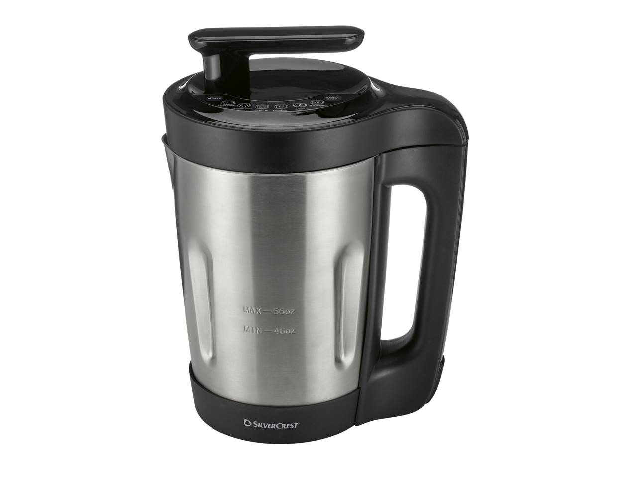 SILVERCREST® Soup Maker with stainless steel jug and black lid with control panel