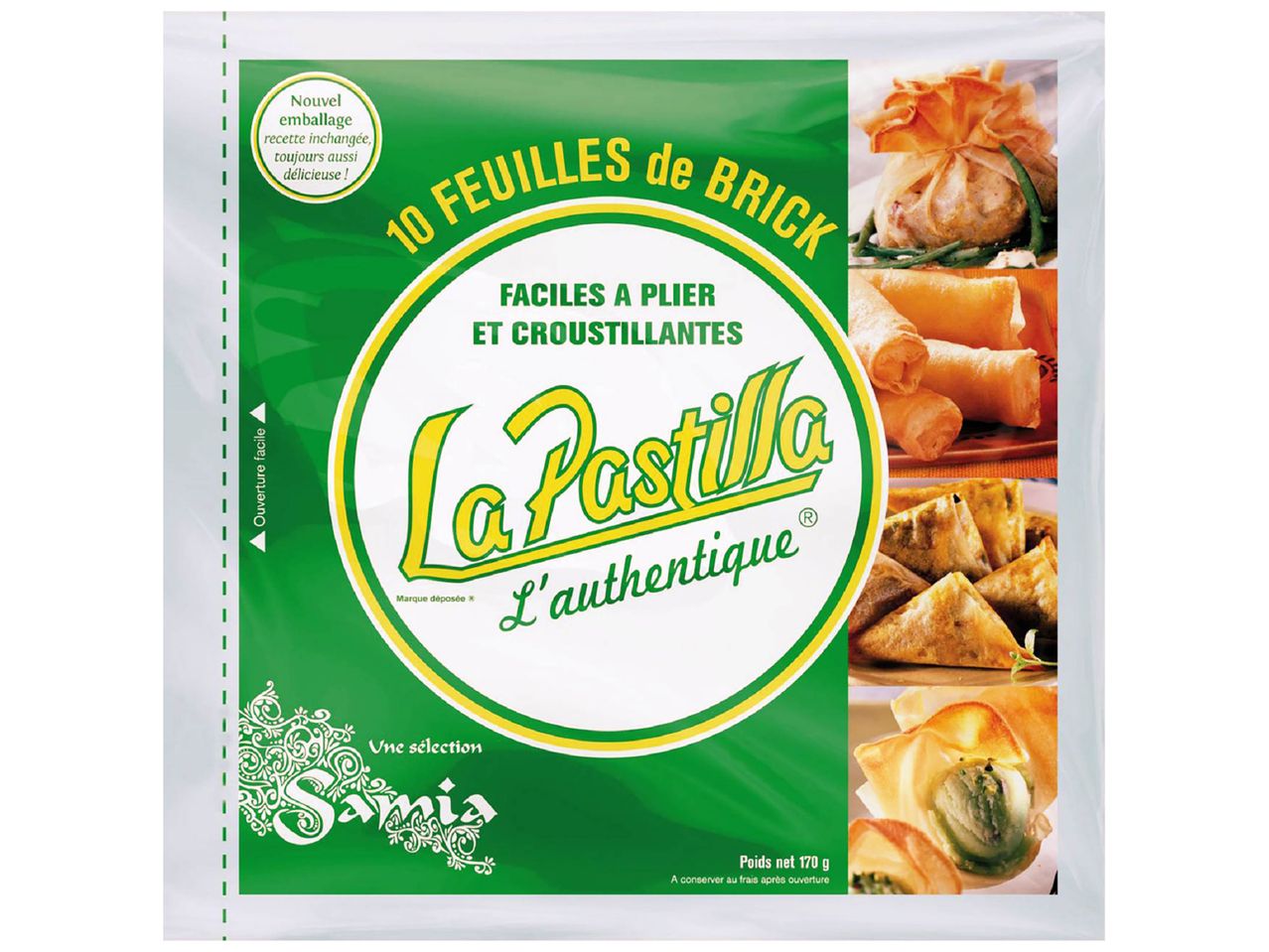 Pâtes feuilletées La Pastilla, sélection Samia, divers feuilletés.
