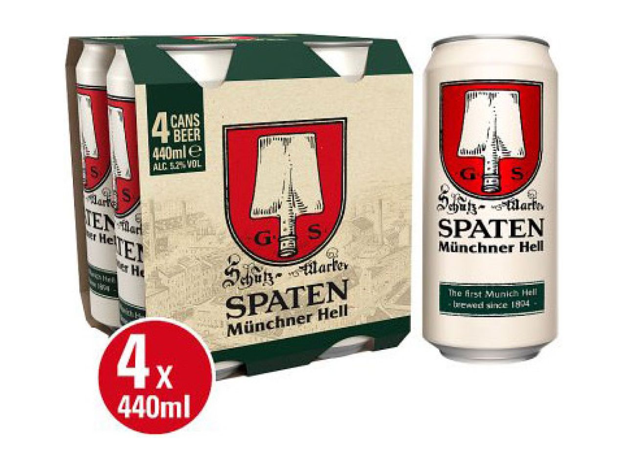 Spaten Premium Hells German Beer 5.2% England and Wales Only