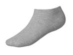 Single grey ankle sock on a white background