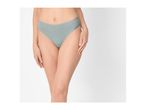 Woman wearing light blue briefs