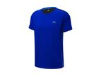 A blue Crivit men's athletic t-shirt with black shoulder inserts.