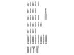 PARKSIDE® drill bit set assortment with various screwdriver bits and nut setters.