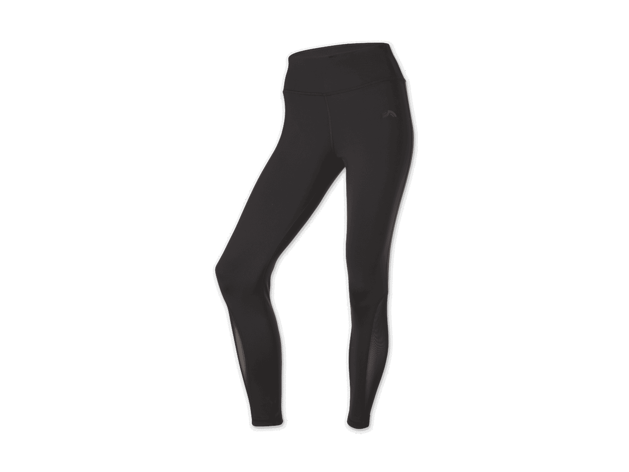 Schwarze Sportleggings mit hohem Bund und Mesh-Einsätzen