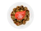 Meadow Fresh chilli and garlic olives.