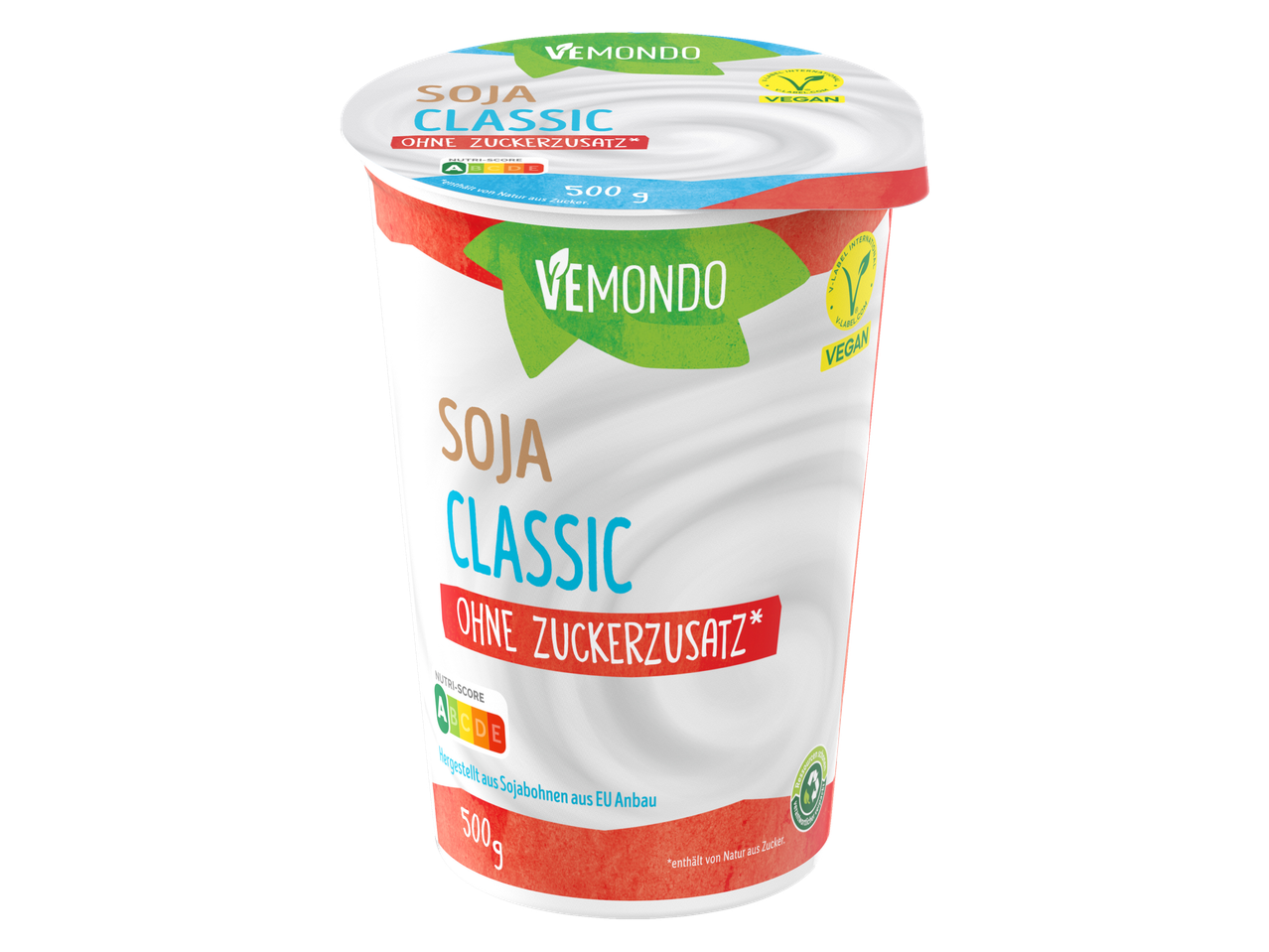Vemondo Soja-Joghurt Classic, ohne Zuckerzusatz, vegan.