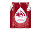 SPA Intense Bruisend Mineraalwater 6x50cl verpakking, met 'Certified B Corporation' en '100% Recyclebare Fles' labels.