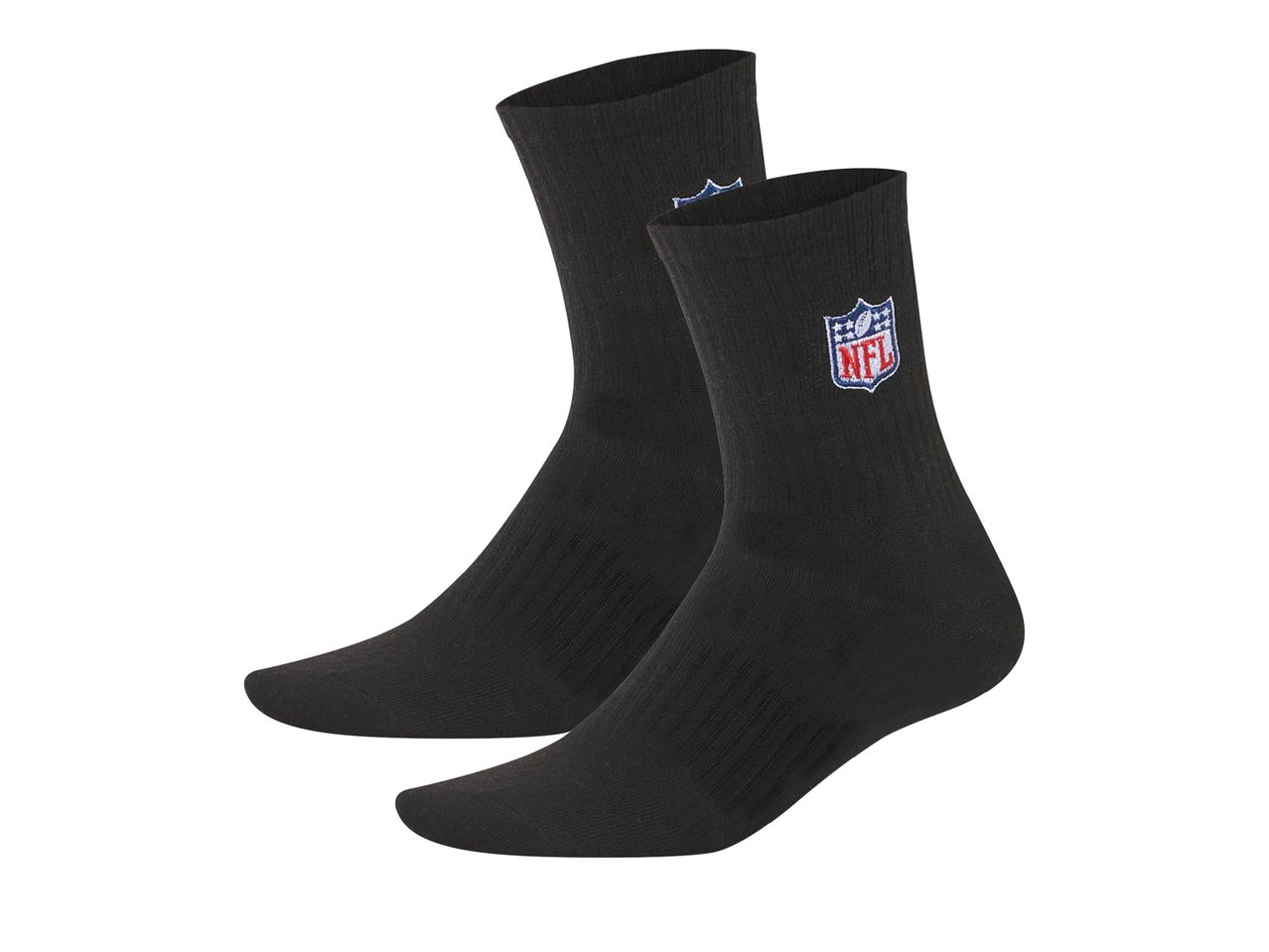 Calze nere corte con logo NHL.
