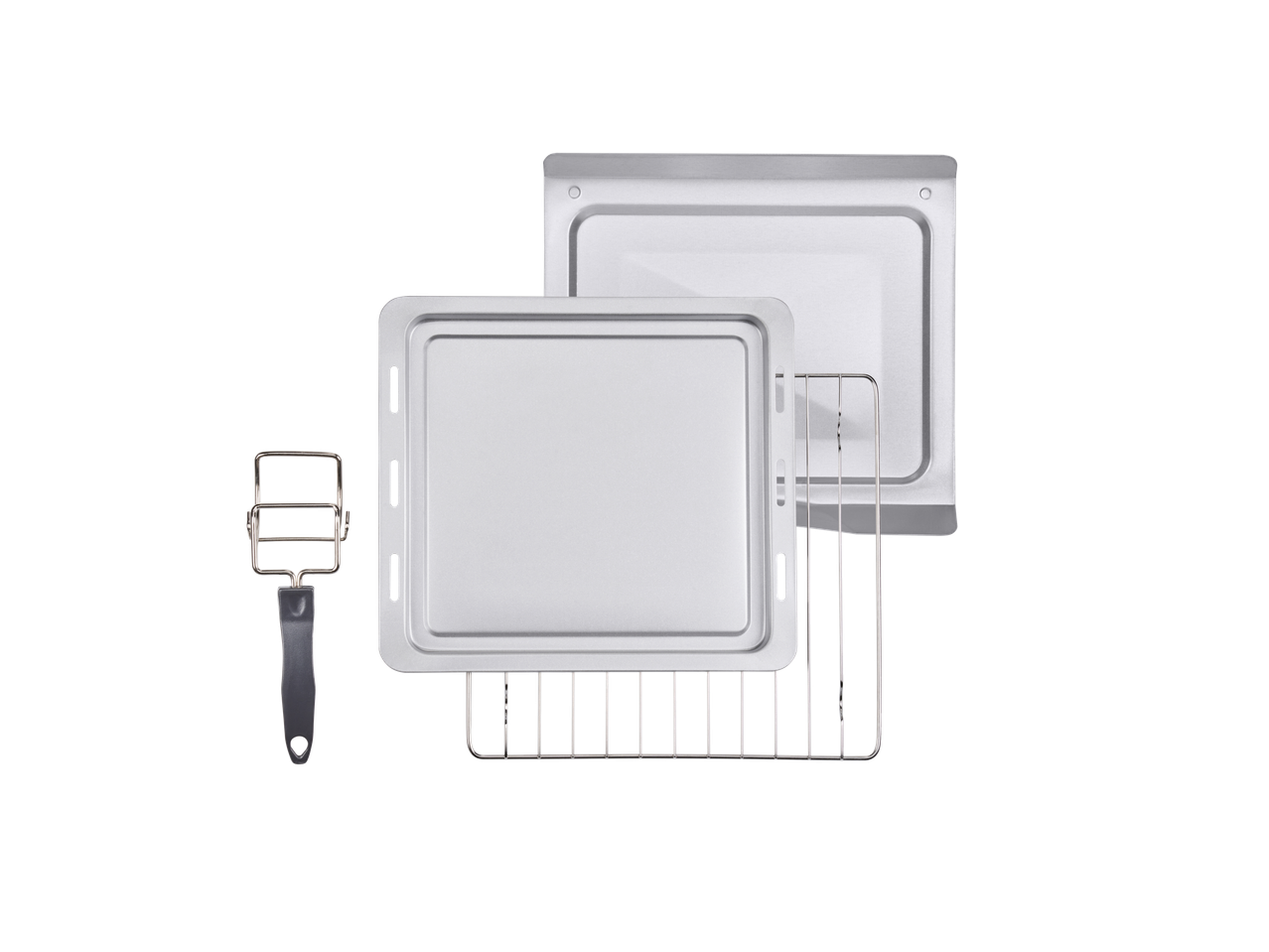 Plaques de cuisson, grille et lèchefrite.